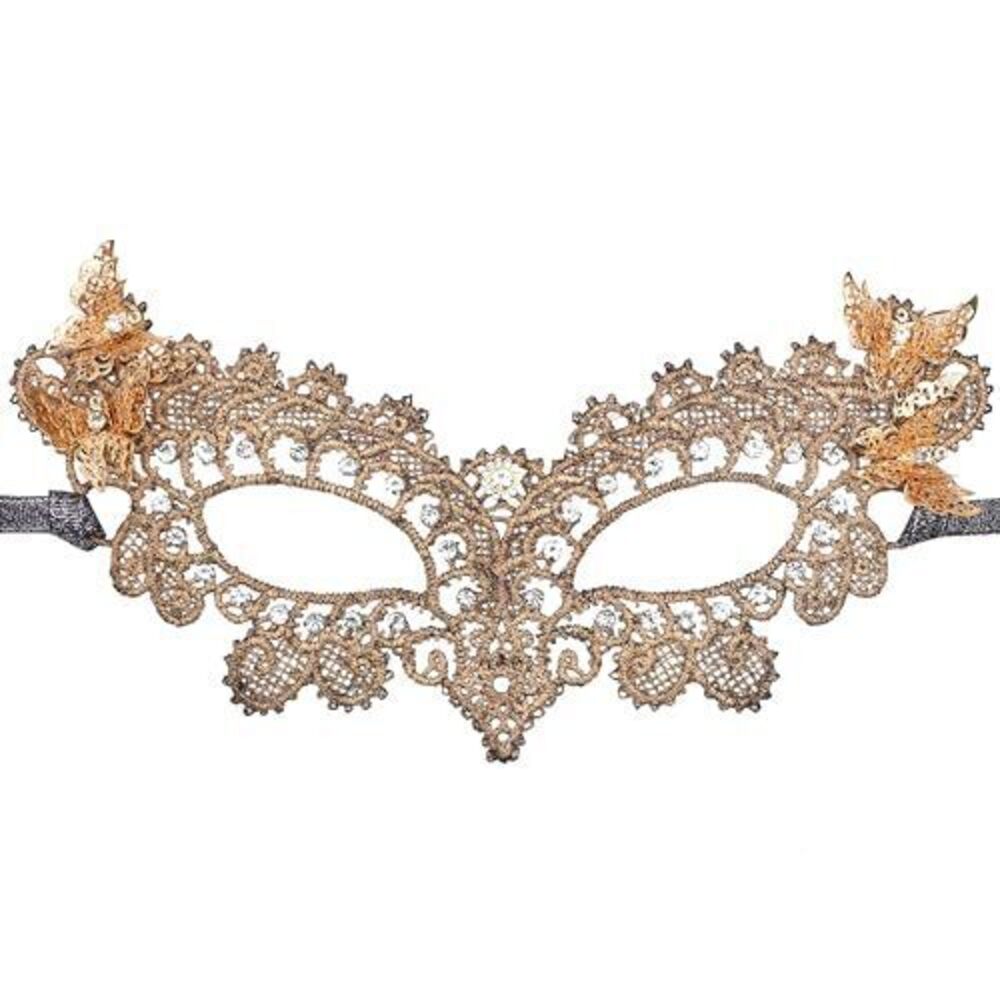 8031 Lace Masquerade Mask - Shiny Butterfly Halloween Masquerade Ball Dance